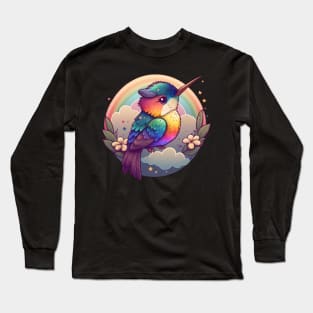 Rainbow Hummingbird Long Sleeve T-Shirt